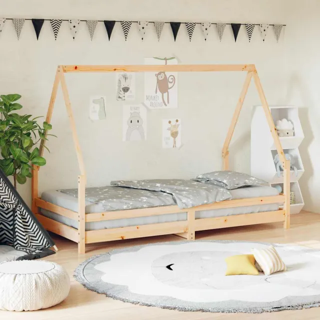 vidaXL Kinderbedframe 90x190 cm massief grenenhout Bruin