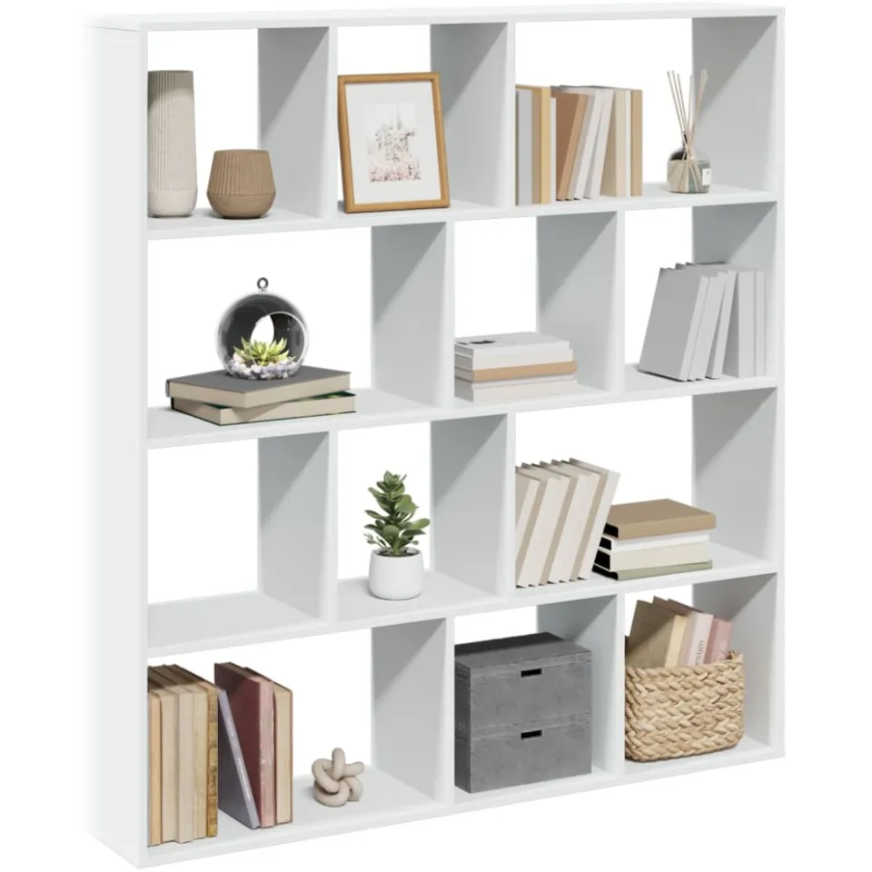 vidaXL Boekenkast 132x29x141,5 cm bewerkt hout wit, foto 3
