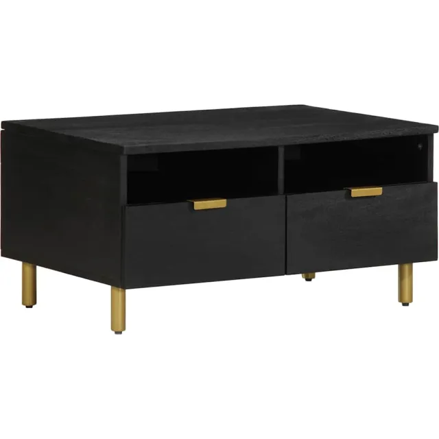 vidaXL Salontafel 80x54x40 cm bewerkt hout zwart