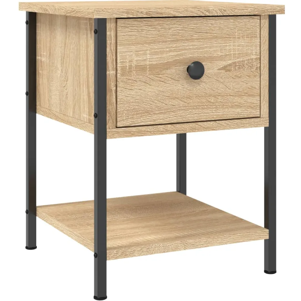 vidaXL Nachtkastjes 2 st 34x35,5x45 cm sonoma eikenkleurig Bruin