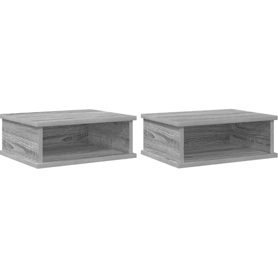 vidaXL Nachtkastje 2 st Grijs Sonoma 40 x 31 x 15 cm Bewerkt hout, foto 3