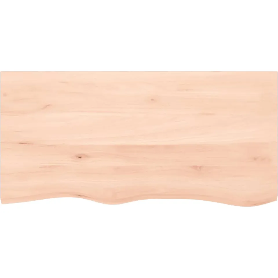 vidaXL Tafelblad 100x50x(2-6) cm onbehandeld massief eikenhout Bruin