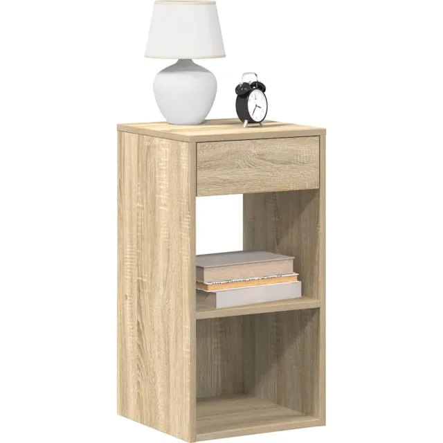 vidaXL Nachtkastjes 2 st met lade 35x34x66,5 cm sonoma eikenkleurig Bruin