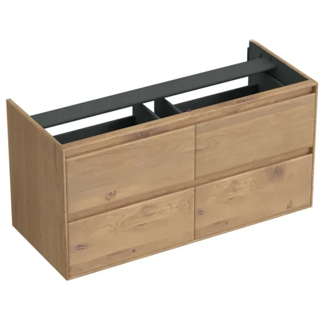 Forzalaqua Onderkast Forzalaqua Reno 120x51x60 Cm 4 Lades Softclose Eiken Oyster