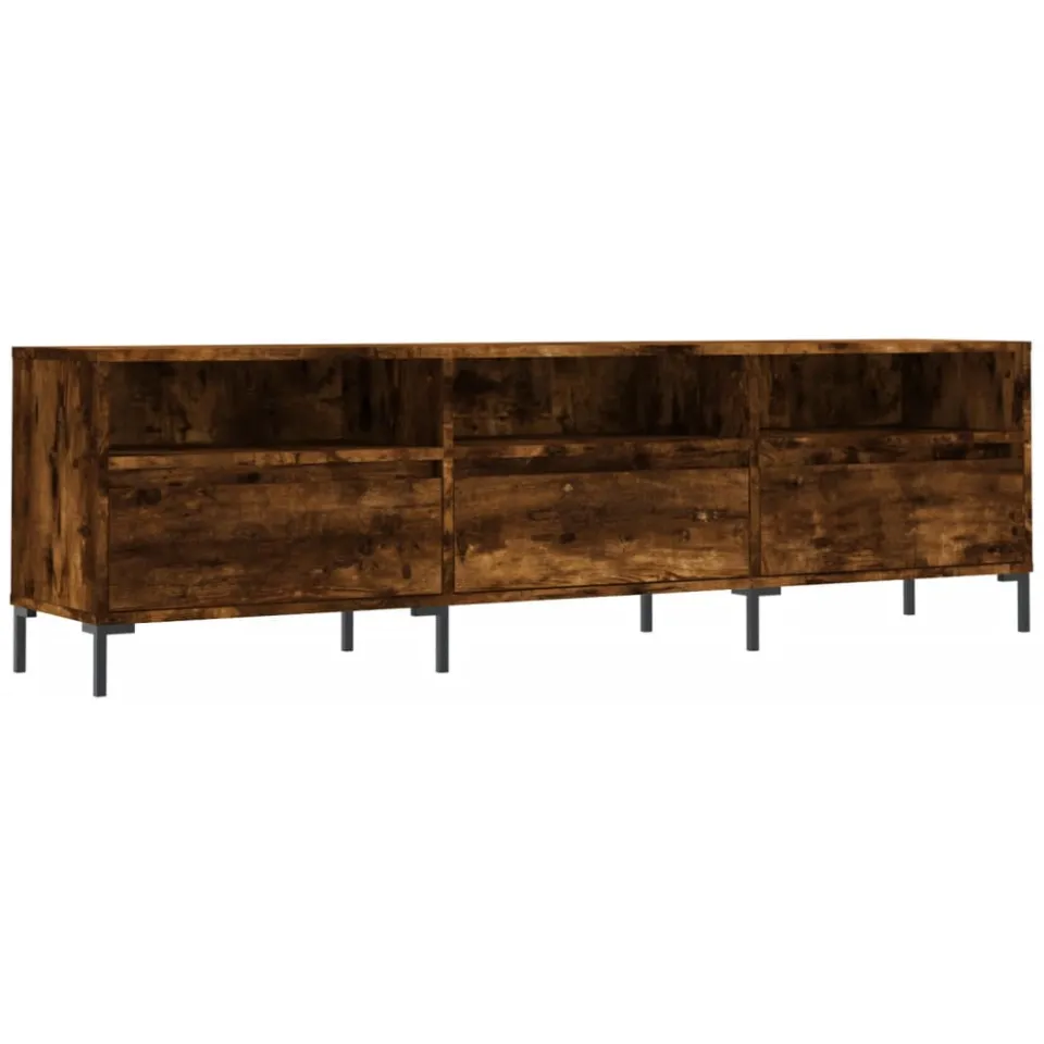 vidaXL Tv-meubel 150x30x44,5 cm bewerkt hout gerookt eikenkleurig, foto 3