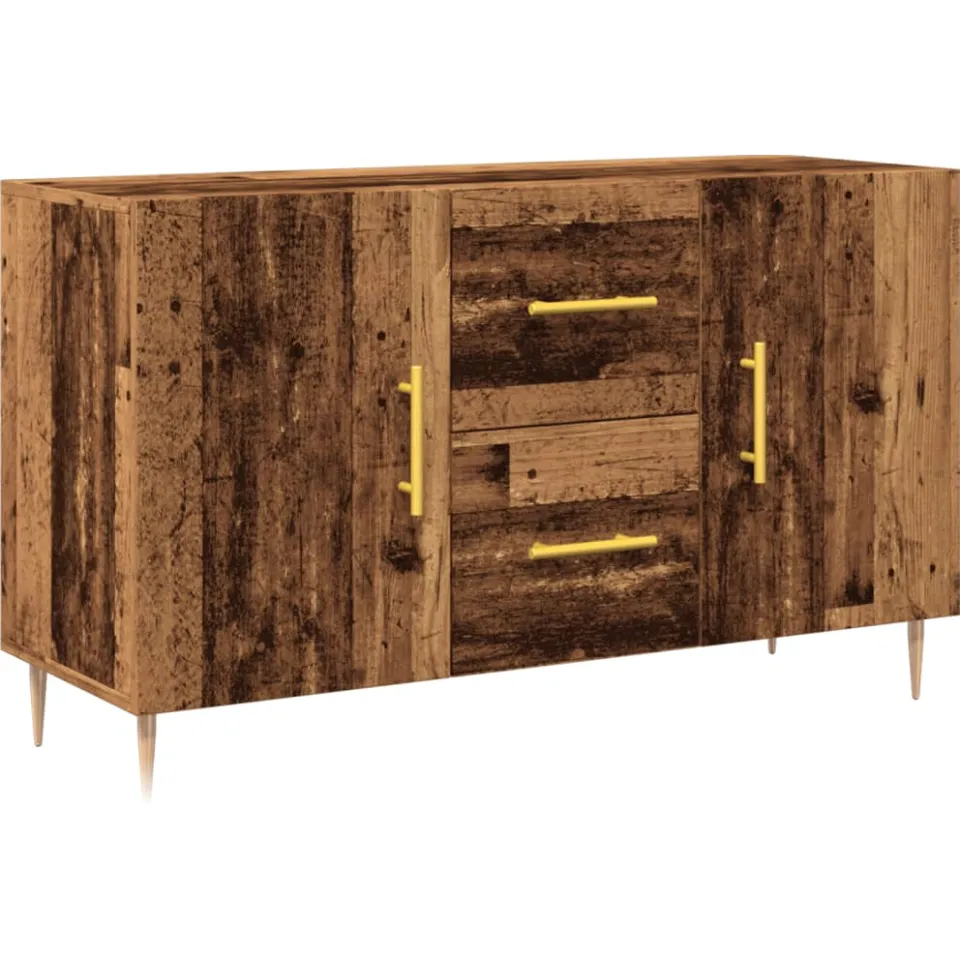 vidaXL Dressoir 100x36x60 cm bewerkt hout oud houtkleurig bruin, foto 3
