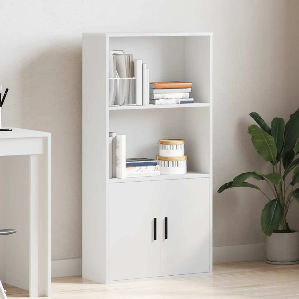 vidaXL Boekenkast 60x24x120 cm bewerkt hout wit, foto 2