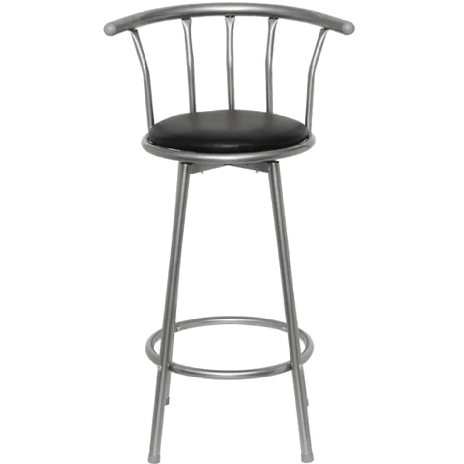 vidaXL Barstoelen 2 st kunstleer zwart, foto 2