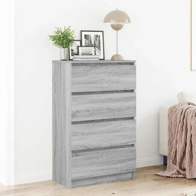 vidaXL Dressoir 60x35x98,5 cm bewerkt hout grijs sonoma eikenkleurig, foto 2