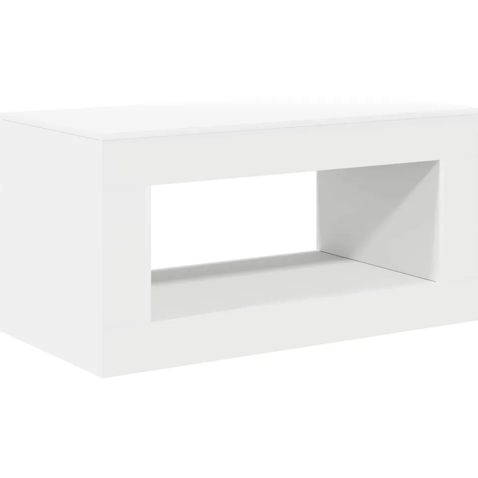 vidaXL Salontafel Wit 99.5 x 50 x 50 cm Bewerkt hout, foto 3