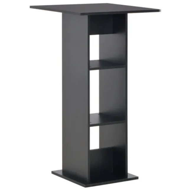 vidaXL Bartafel - 60x60x110 - cm - zwart