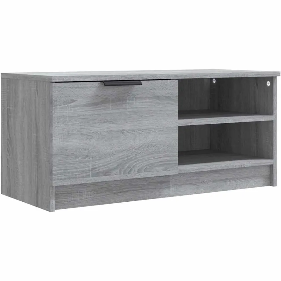 vidaXL Tv-meubel 80x35x36,5 cm bewerkt hout grijs sonoma eikenkleurig, foto 3
