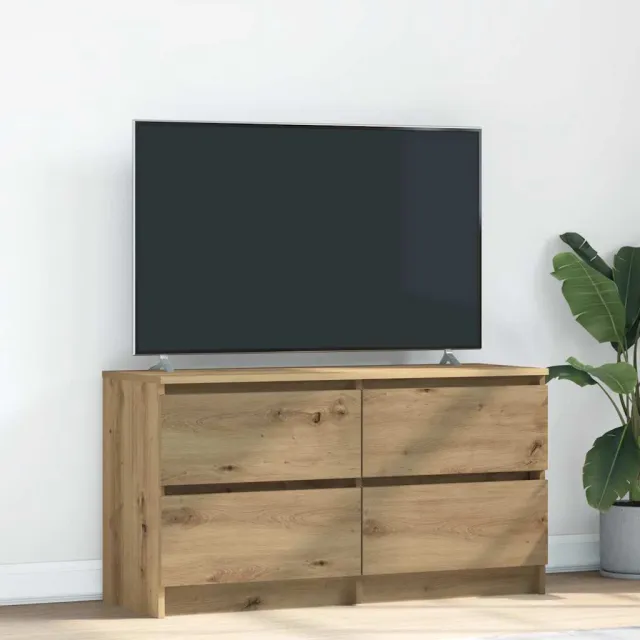 vidaXL Tv-meubel 100x35x54 cm bewerkt hout artisanaal eikenkleurig, foto 2
