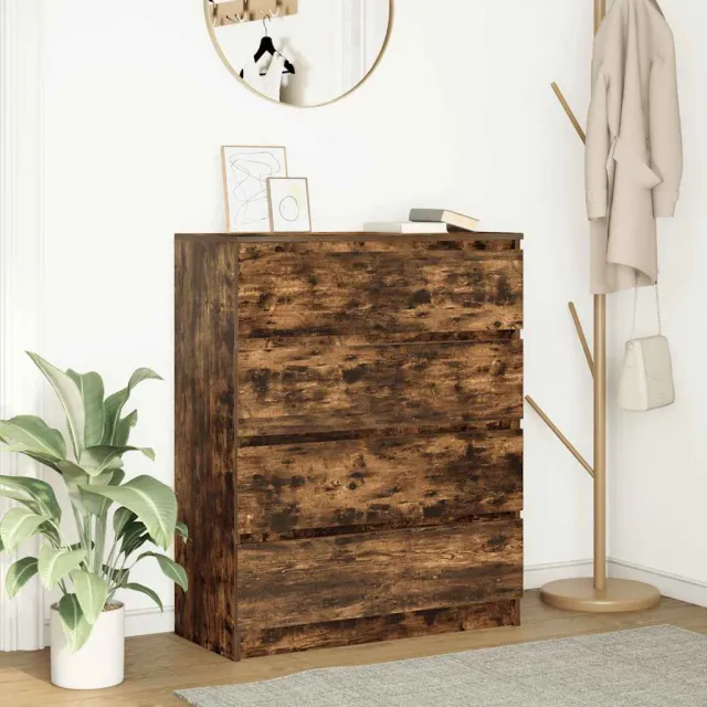 vidaXL Dressoir 80x35x99 cm spaanplaat gerookt eikenkleurig