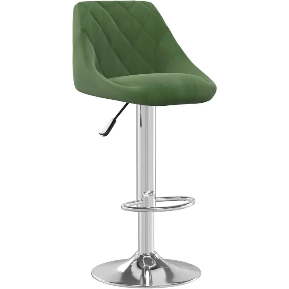 vidaXL Barkrukken 2 st fluweel donkergroen groen, foto 3