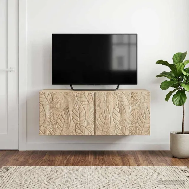 vidaXL Wandbeugel TV-kast 59,5 x 41 x 30 cm Sonoma Eiken Bewerkt hout Bruin
