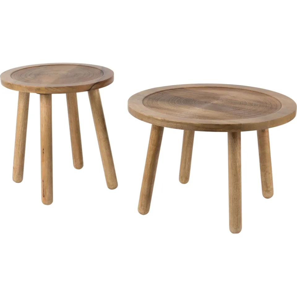Zuiver Dendron bijzettafel rond bruin, foto 2