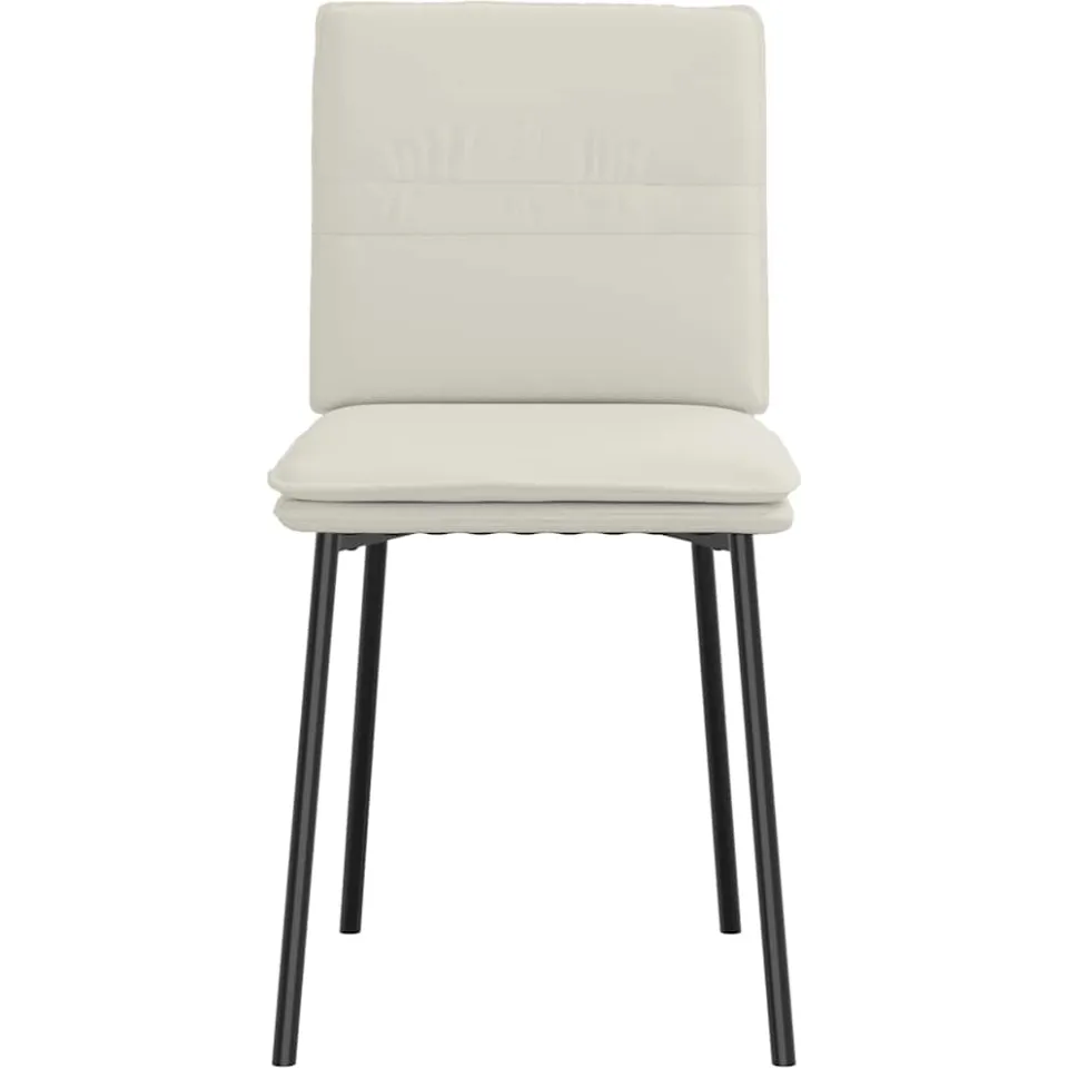 vidaXL Eetkamerstoelen 4 st fluweel crèmekleurig, foto 4