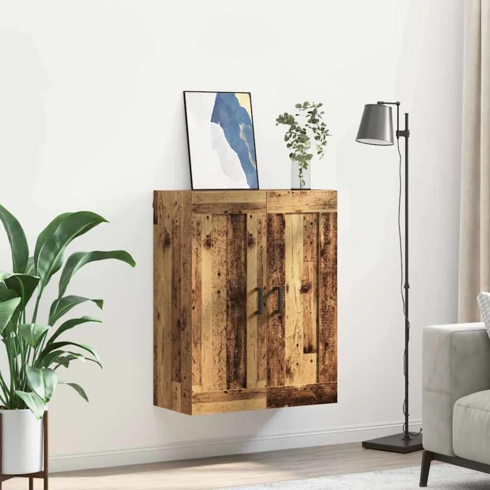 vidaXL Wandkast Oud Hout 69,5 x 34 x 90 cm Bewerkt hout bruin, foto 4