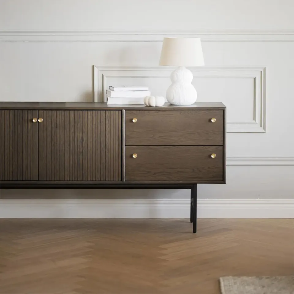 Rowico Home Clearbrook houten dressoir walnoot - 160 x 42 cm, foto 3