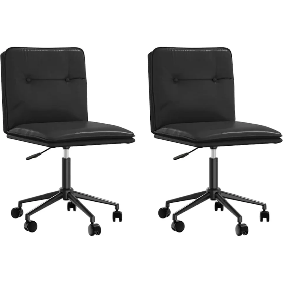 vidaXL Eetkamerstoelen 2 st kunstleer zwart, foto 3