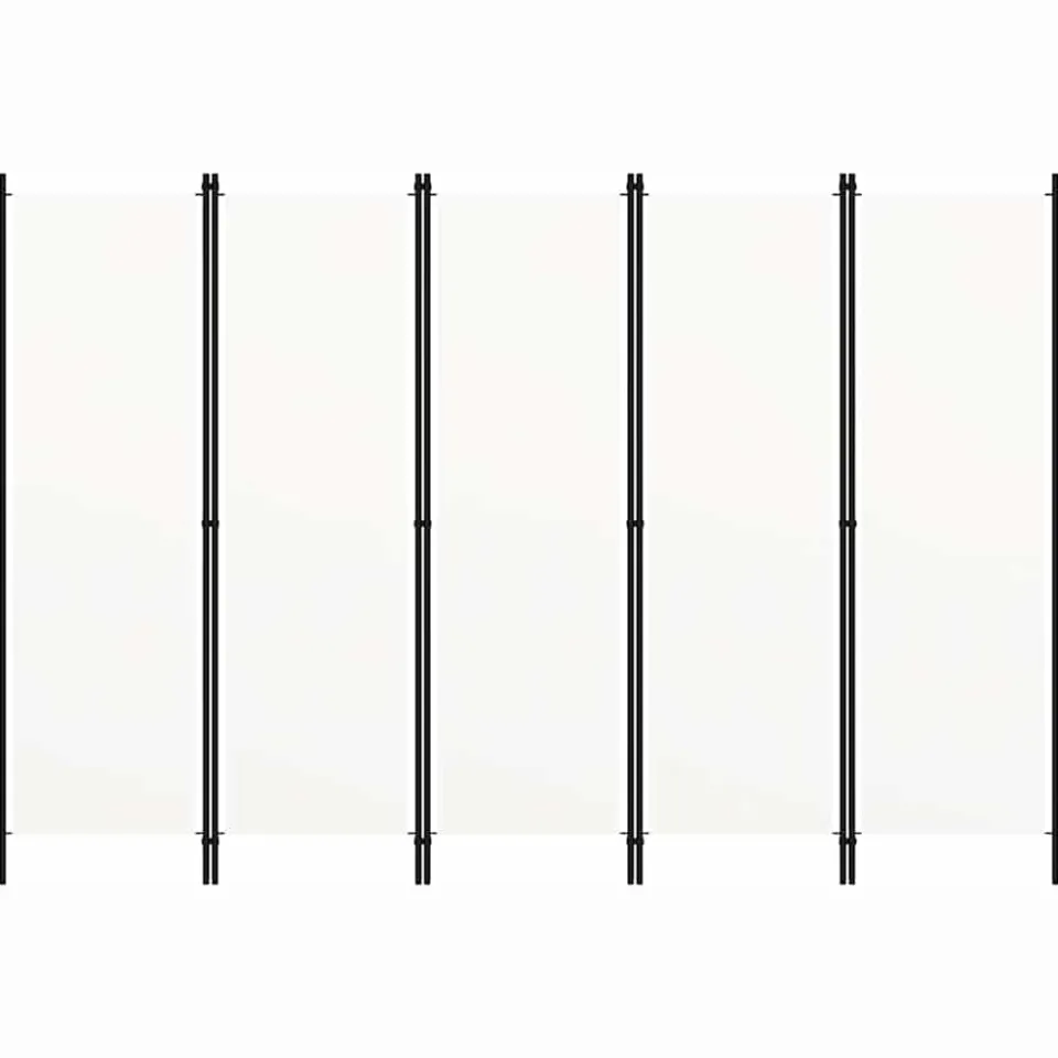 vidaXL Kamerscherm met 5 panelen 250x180 cm wit, foto 3