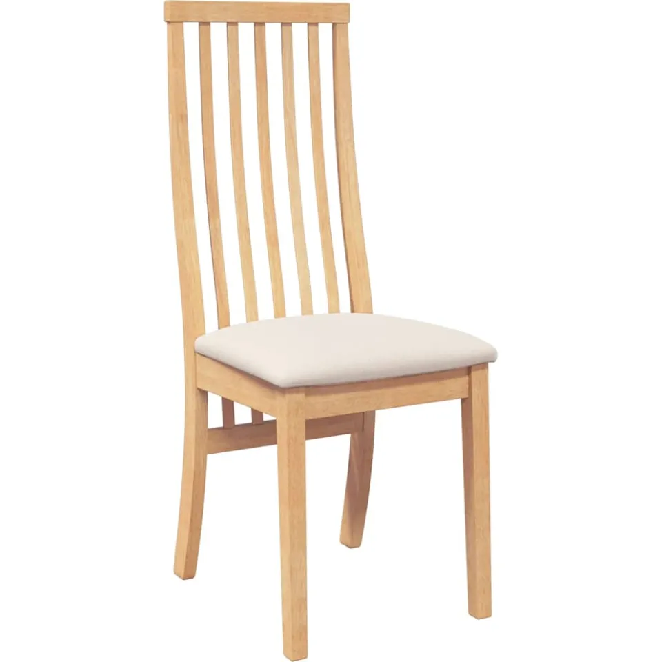 vidaXL Eetkamerstoelen met kussens 2 st massief hout rubber bruin, foto 4