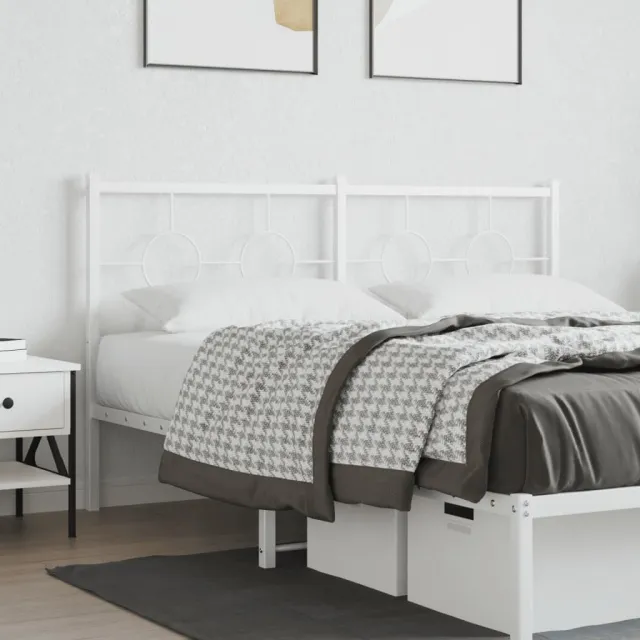 vidaXL Vervangend hoofdbord 160 cm metaal wit