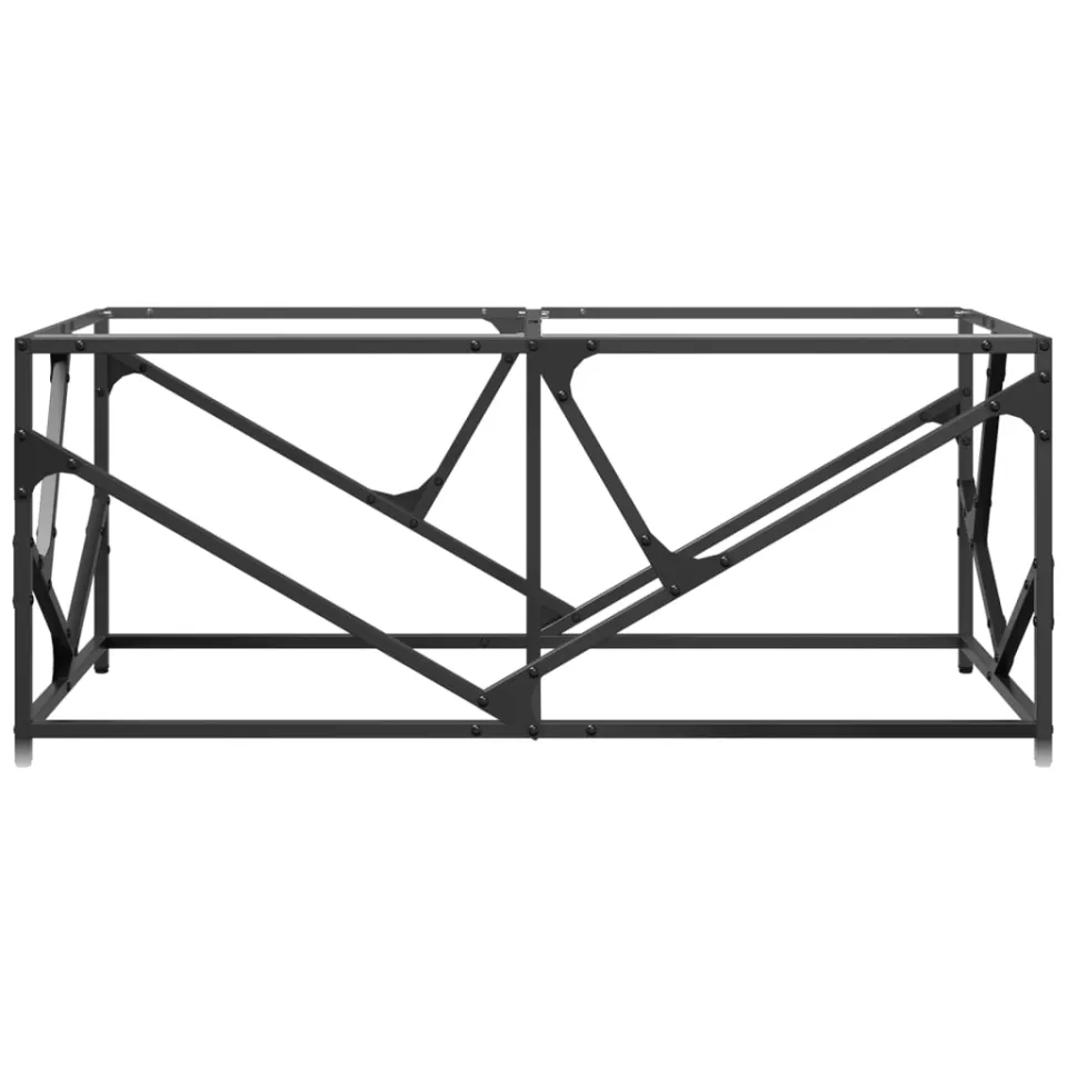 vidaXL Salontafel met transparant glazen blad 98,5x50x41 cm staal Transparent