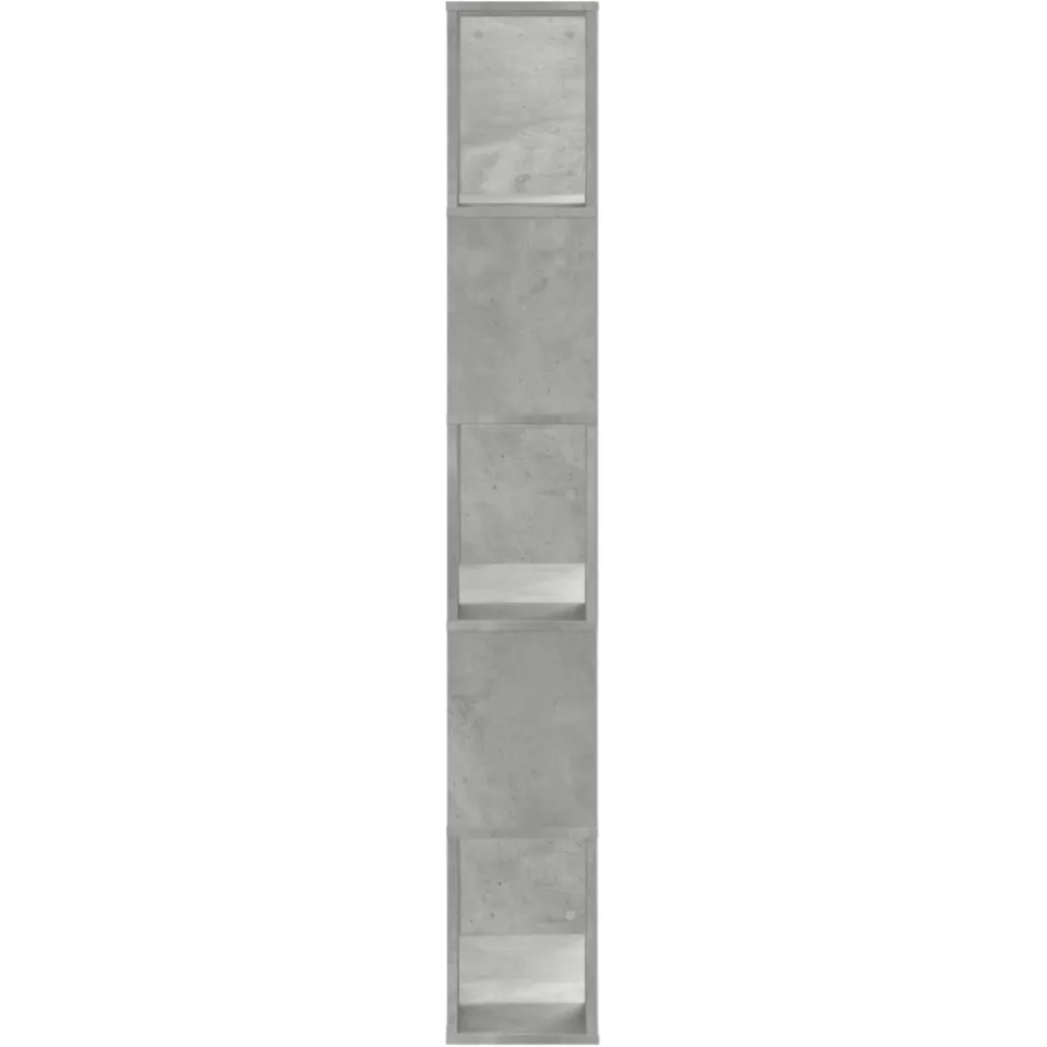 vidaXL Boekenkast 5-laags 80,5x23,5x162,5 cm bewerkt hout betongrijs grijs, foto 4