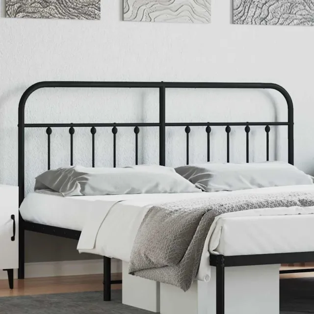 vidaXL Vervangend hoofdbord metaal zwart 160 cm