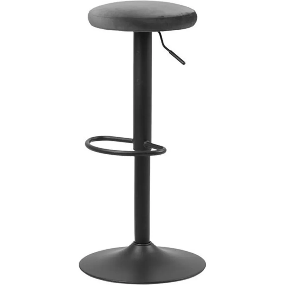 Lisomme Emma velvet barkruk donkergrijs - 80 cm, foto 2