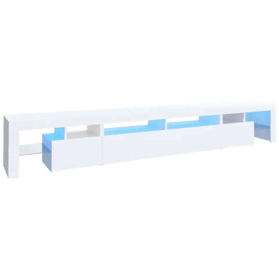 vidaXL Tv-meubel met LED-verlichting 260x36,5x40 cm wit