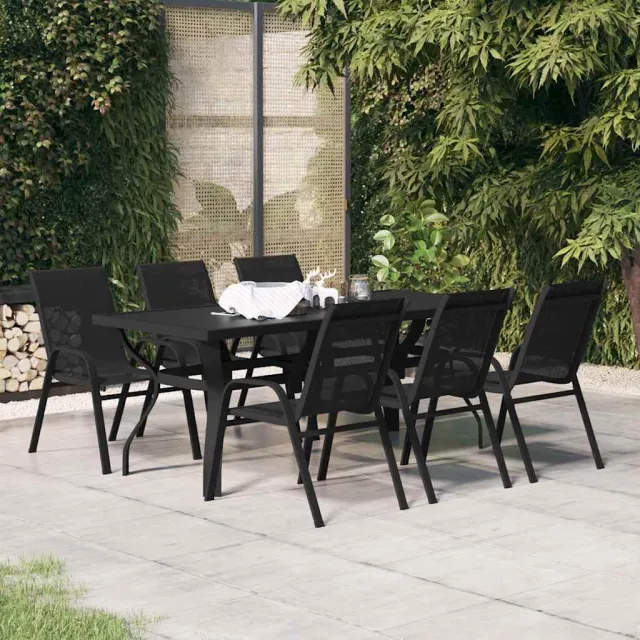 vidaXL 7-delige Tuinset zwart, foto 2