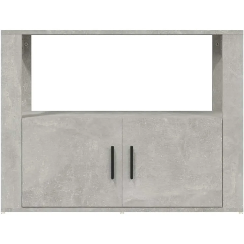 vidaXL Dressoir 80x30x60 cm bewerkt hout betongrijs grijs, foto 4