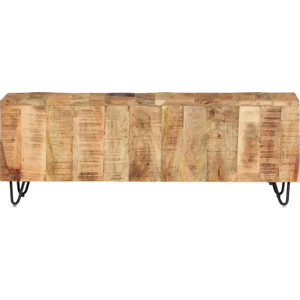 vidaXL Tv-meubel 110x30x40 cm massief mangohout meerkleurig, foto 2