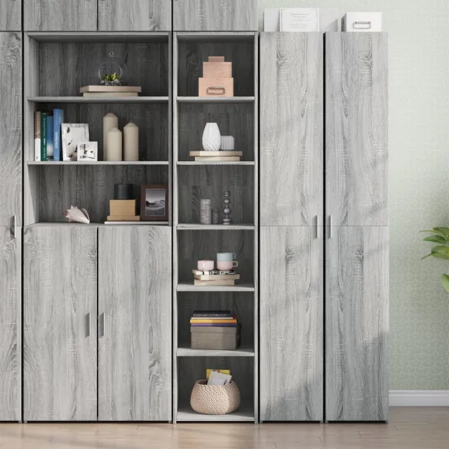 vidaXL Hoge kast 40x41x185 cm bewerkt hout grijs sonoma eikenkleurig, foto 2