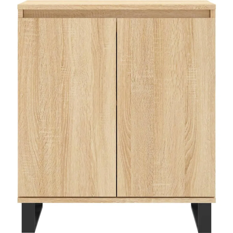 vidaXL Dressoir 60x35x70 cm bewerkt hout sonoma eikenkleurig Bruin