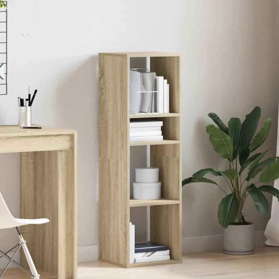 vidaXL Boekenkast 34x31x112 cm bewerkt hout sonoma eikenkleurig, foto 2