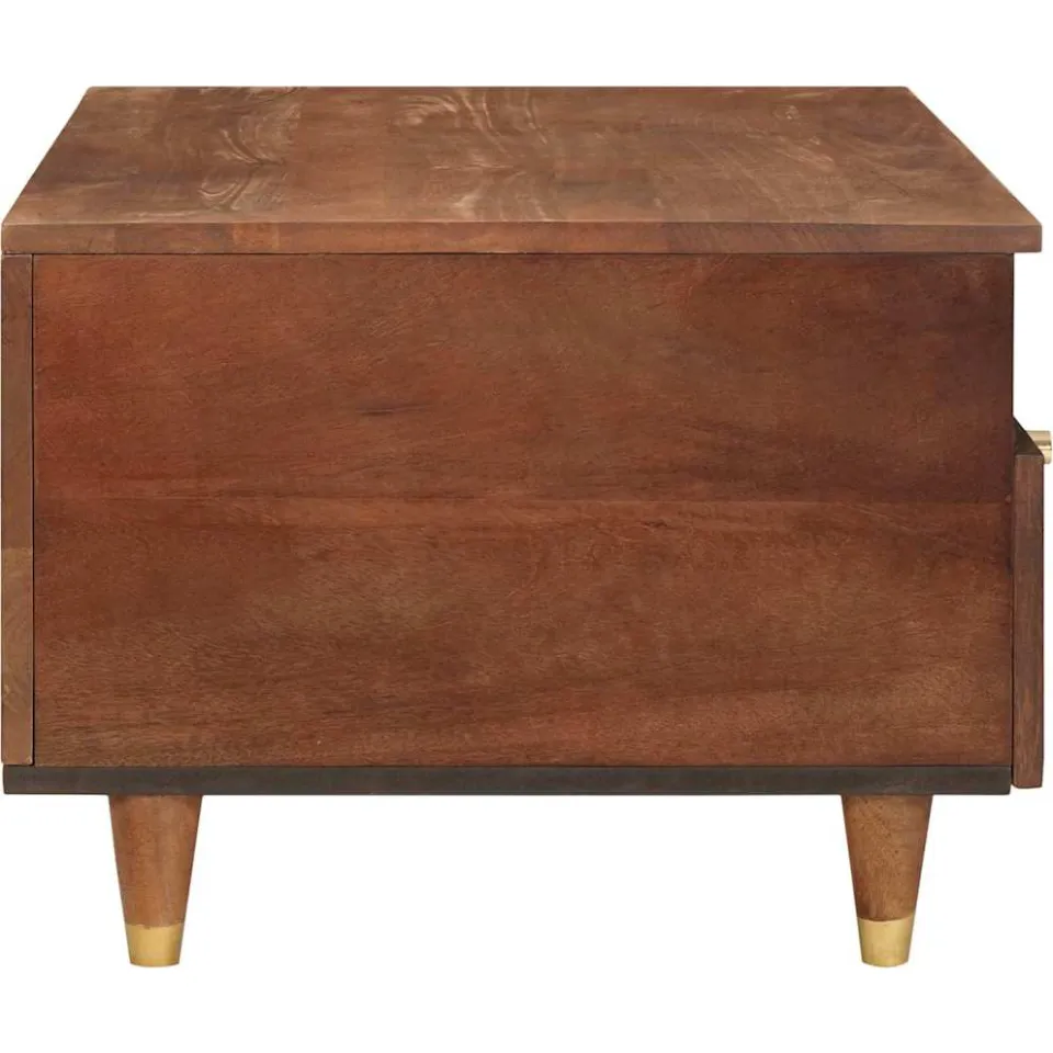 vidaXL Salontafel 80 x 54 x 40 cm Massief Mango Hout bruin, foto 4