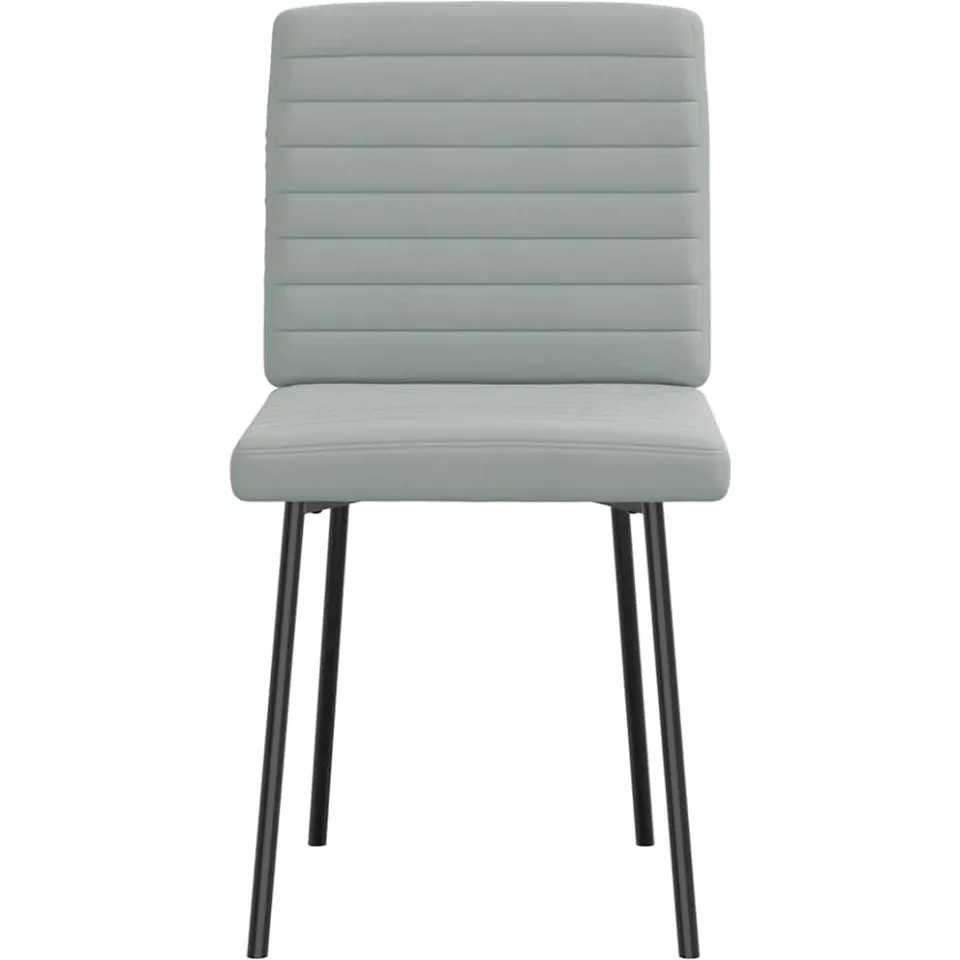 vidaXL Eetkamerstoelen 4 st fluweel lichtgrijs grijs, foto 4