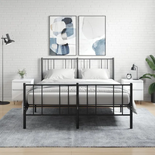 vidaXL Nachtkastjes 2 st 40x35x50 cm bewerkt hout wit, foto 2