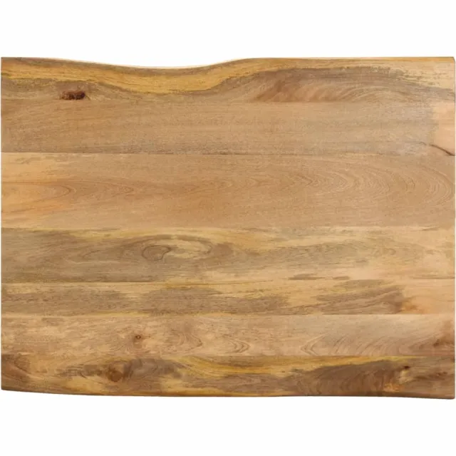 vidaXL Tafelblad met natuurlijke rand 90x80x3,8 cm massief mangohout Bruin