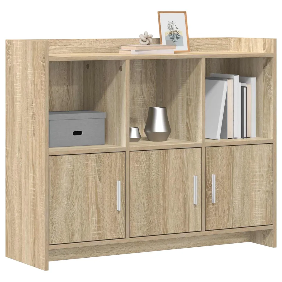 vidaXL Dressoir Sonoma Eiken 98,5 x 33 x 80 cm Bewerkt hout Bruin