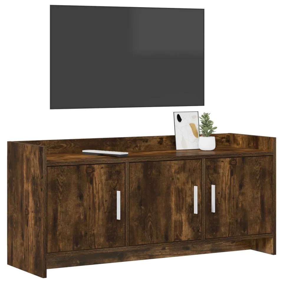vidaXL TV-kast 102 x 33 x 47 cm Gerookt eiken Bewerkt hout, foto 3