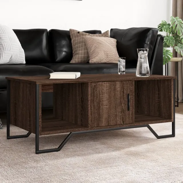 vidaXL Salontafel 100x51x40 cm bewerkt hout bruin eikenkleur, foto 2