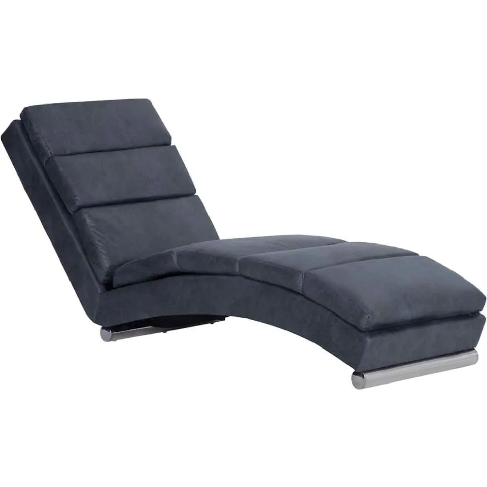 vidaXL Chaise longue kunstsuède grijs, foto 3
