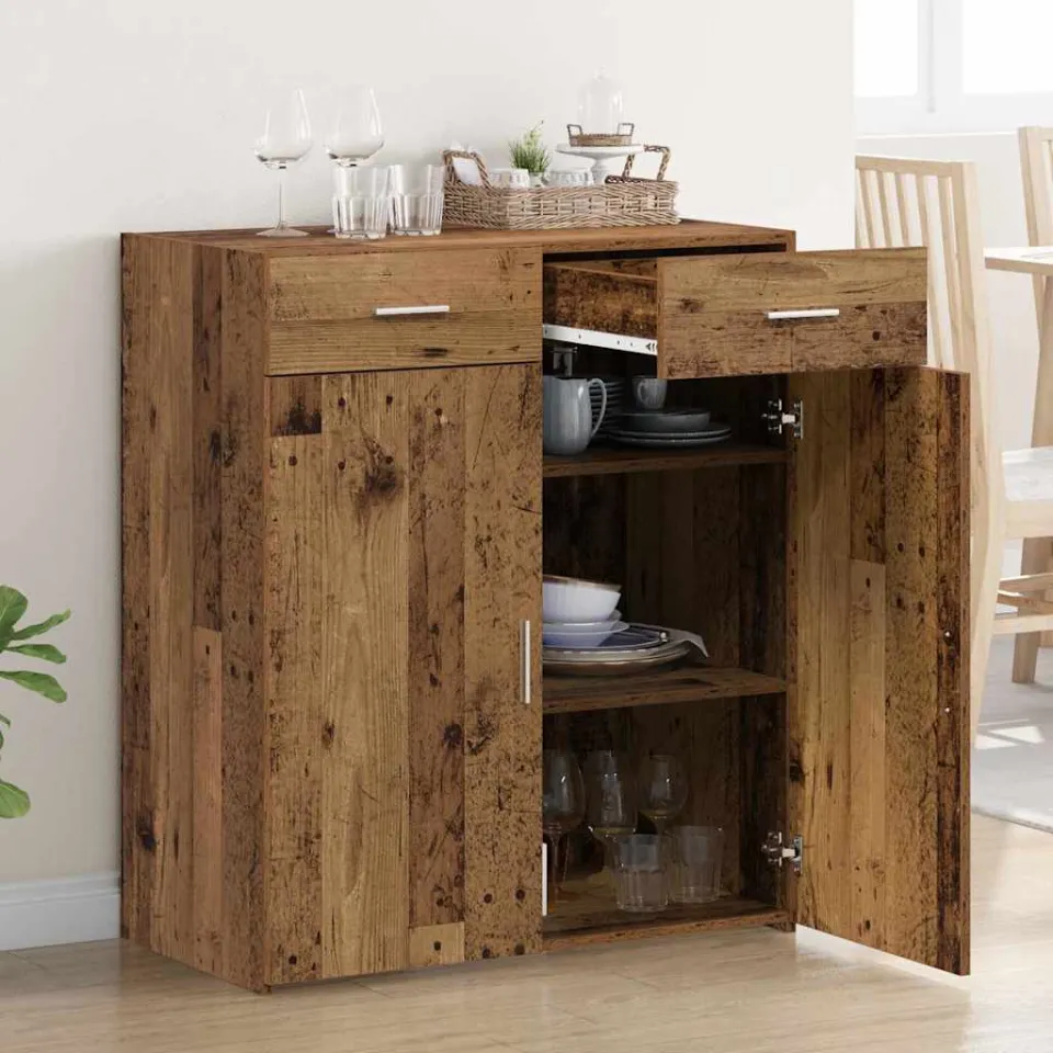vidaXL Opbergkast Oudhout 80 x 42.5 x 93 cm bruin, foto 4