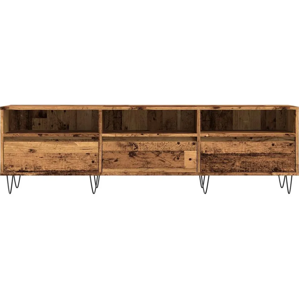 vidaXL Tv-meubel 150x30x44,5 cm bewerkt hout oud houtkleurig bruin, foto 4