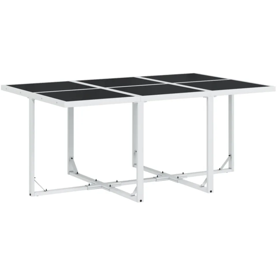 vidaXL 11-delige Tuinset met kussens textileen wit, foto 3
